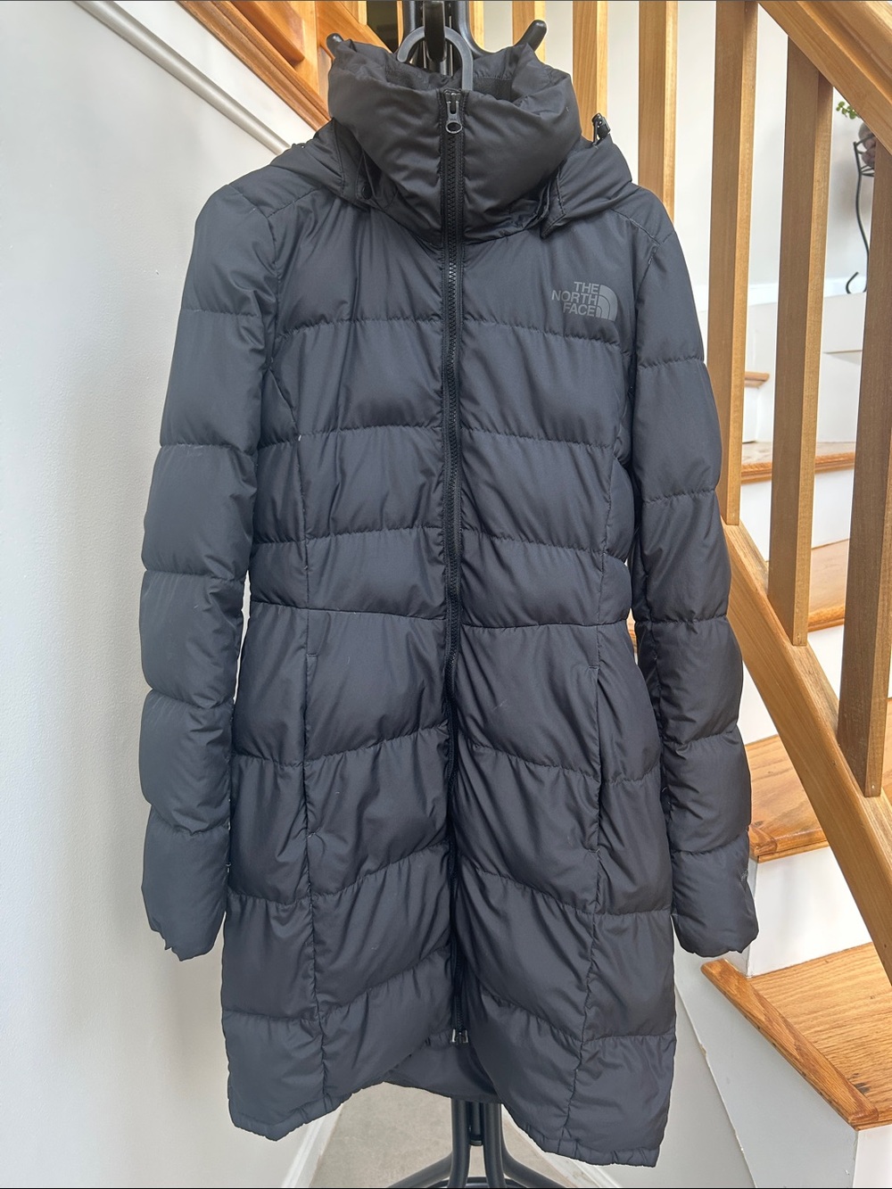 Authentic The North Face Women’s Black Metropolis Parka w Hood-550 goose down-XS